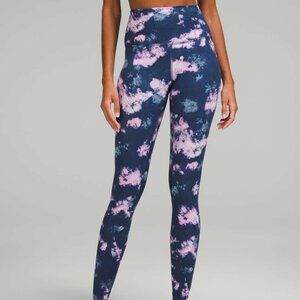 Lululemon Align High-Rise Pant 28" Circulate Tie Dye Mineral Blue Multi, size 6